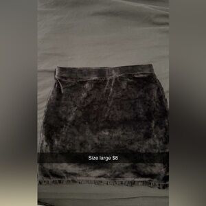 Double Zero Black Velvet Pencil Skirt